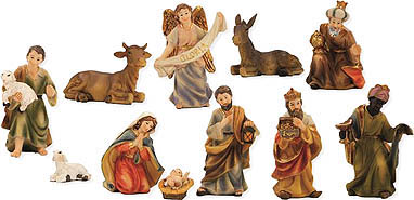 Krippenfiguren italienisch 11er Set 9cm